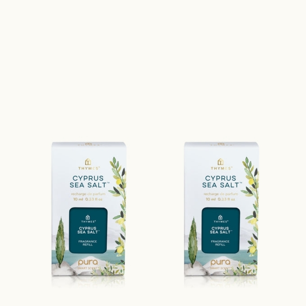 Thymes Cyprus Sea Salt   Pura Smart Home Plug-in Diffuser Refills - Pack of 2
